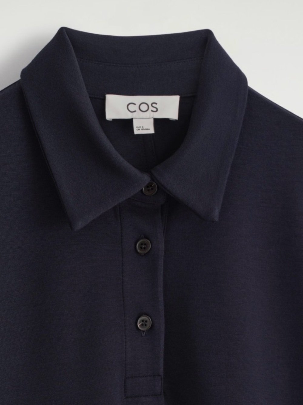 COS Polo Button-Down Navy Dress, Business-Casual, Everyday Outfit. - Picture 2 of 5